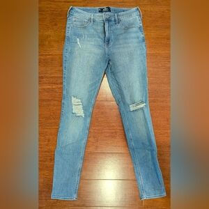 Hollister Light Blue Distressed Skinny Jeans